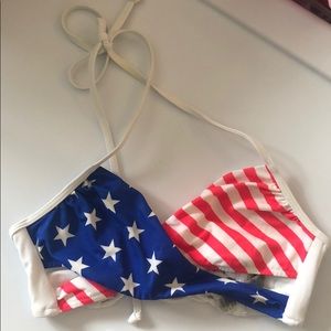 american flag style bikini top fun for 4th of july